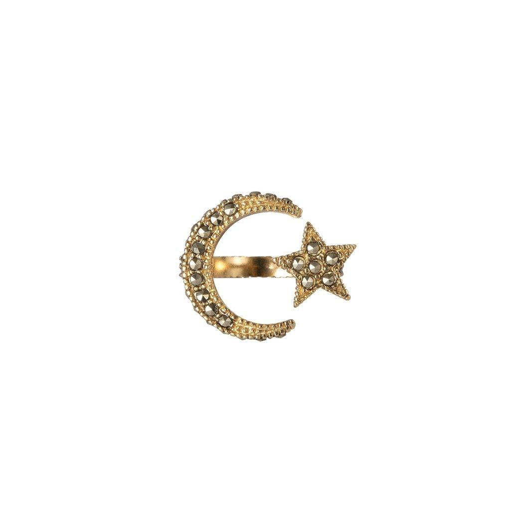 Anillo Acrux de plata con baño de oro Anillos de Joyería Regina Castillo