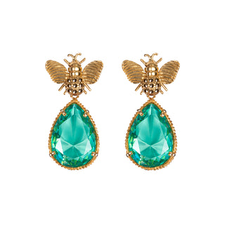 Arete Bee + Drop Clasico Gold