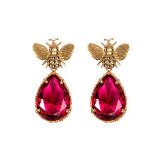 Arete Bee + Drop Clasico Gold