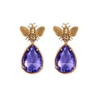 Arete Bee + Drop Clasico Gold