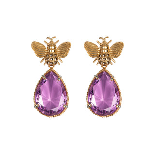 Arete Bee + Drop Clasico Gold
