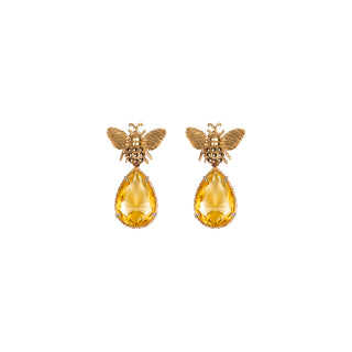 Arete Bee + Drop Clasico Gold