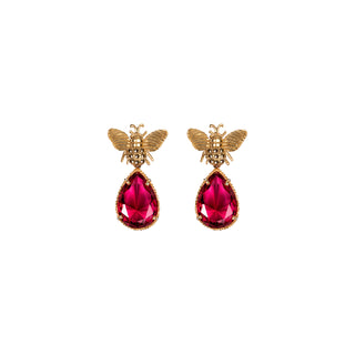 Arete Bee + Drop Clasico Gold