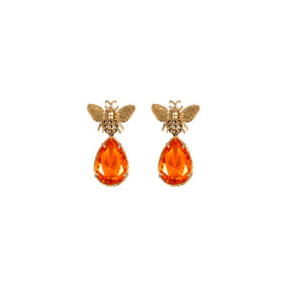 Arete Bee + Drop Clasico Gold