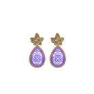 COMBO Hoja Drop clásico chico morado y azul y Drop hatty rosa (LIMITED)  de Joyería Regina Castillo