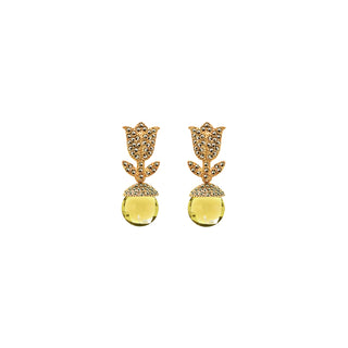 COMBO ARETE TULIP GOLD + DROP TRAPEZ JADE AZUL, DROP FUT GOLD AMARILLO, DROP SQUARE GOLD ROSA