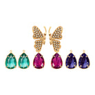 Combo Arete Mariposa con Drops Clásicos chicos Arete + Drop de Joyería Regina Castillo