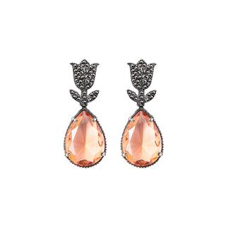 COMBO Tulip Pav Drop Clásico verde chico, Drop clásico Morganita y Drop Kunsita (LIMITED) Arete + Drop de Joyería Regina Castillo