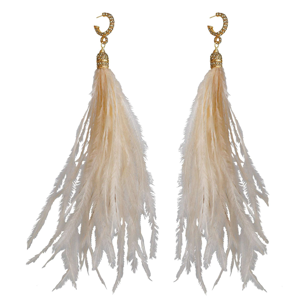 Arracada Camp Plume Gold Aretes con Drop (No desmontable) de Joyería Regina Castillo