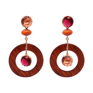 Aretes Bicolor con Rondana Rwanda