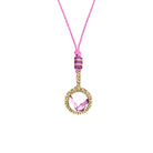 Collar Hilo Rosa y Dije Mariposa Collares de Joyería Regina Castillo