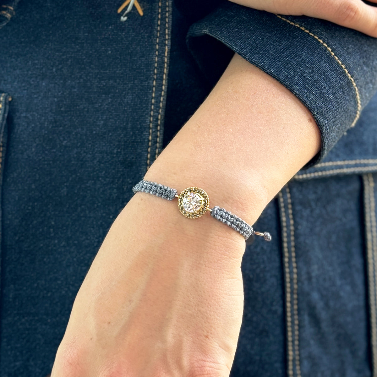 PULSERA TEJIDA CORONA GOLD Pulseras de Joyería Regina Castillo