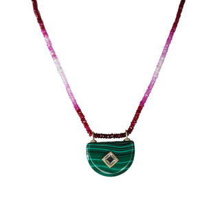 Collar Rubí Malaquita