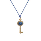 COLLAR HILO TEJIDO + DIJE LLAVE GOLD Collares de Joyería Regina Castillo