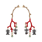 Aretes Cory Esqueleto Mix Aretes con Drop (No desmontable) de Joyería Regina Castillo