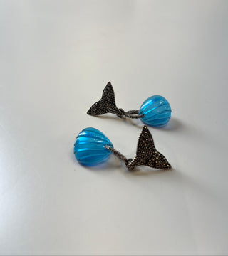 Arete Ballena + Drop Concha Vintage