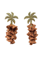 ARETE PALMERA COCO Aretes de Joyería Regina Castillo