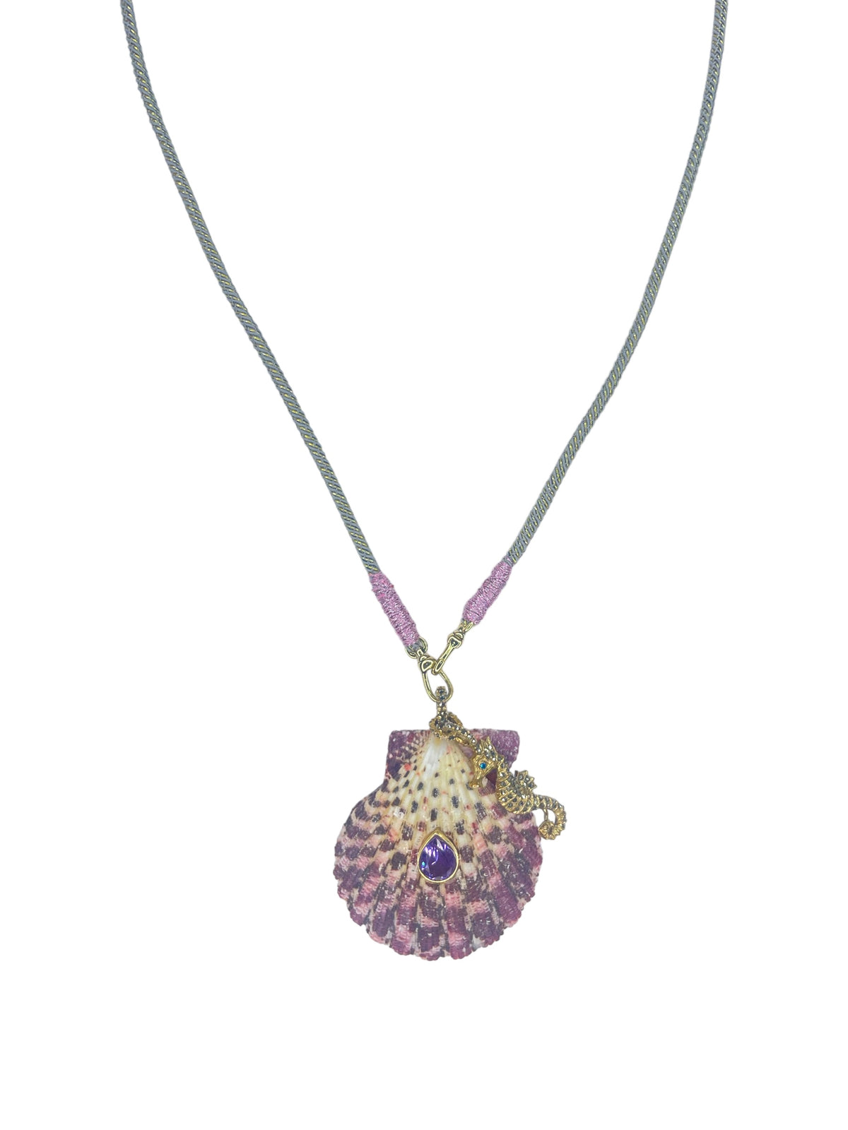 COLLAR CONCHA Y CABALLITO DE MAR Collares de Joyería Regina Castillo
