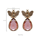 Arete bugs abeja morganita Aretes con Drop (No desmontable) de Joyería Regina Castillo