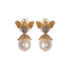 Arete Abeja I + Drop Garry Perla barroca Arete + Drop de Joyería Regina Castillo