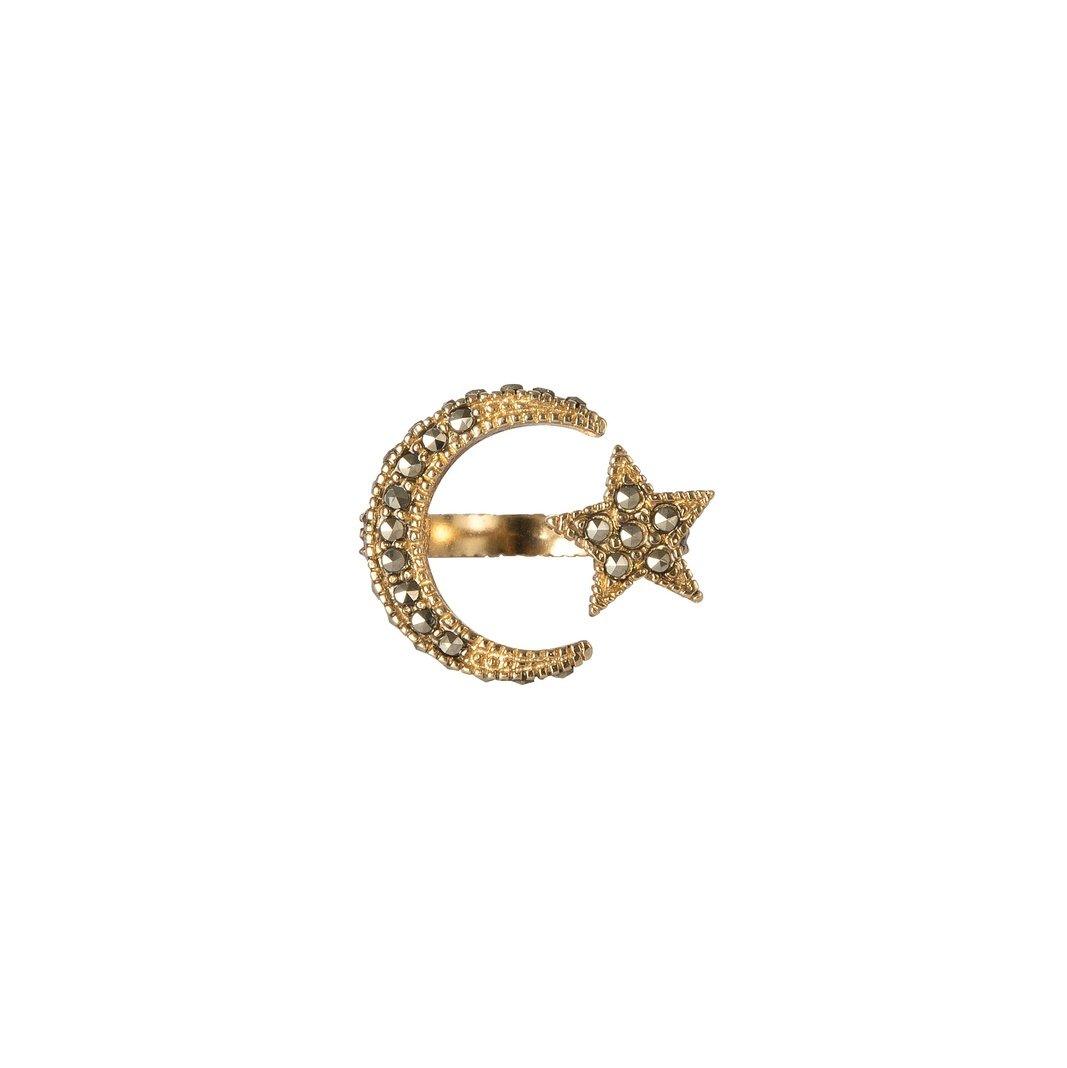 Anillo Acrux de plata  con baño de oro Anillos de Joyería Regina Castillo