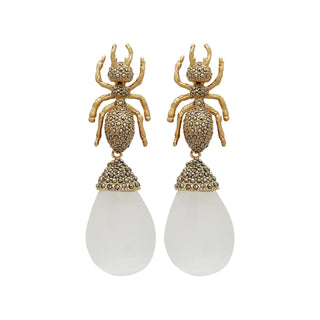 Arete Araña Atta + Drop Hatty Gold Intercambiable Arete + Drop de Joyería Regina Castillo