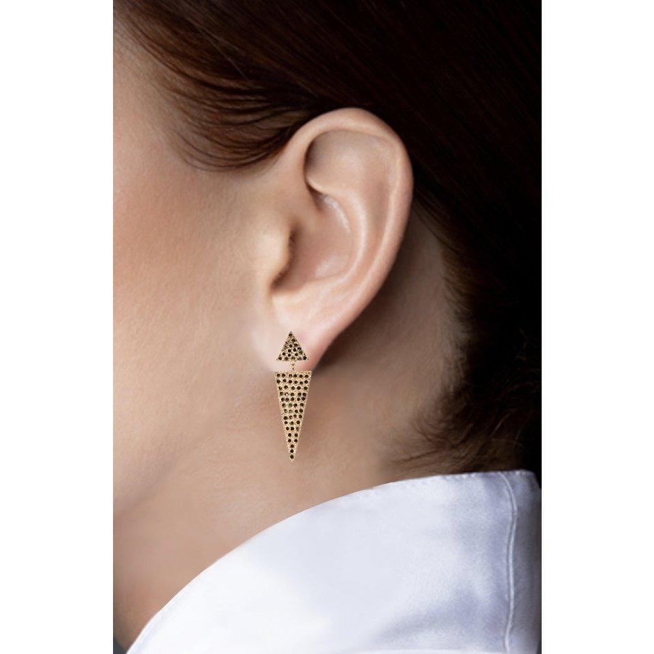 Arete Micerino no desmontable Aretes con Drop (No desmontable) de Joyería Regina Castillo