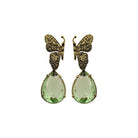 Arete bugs mariposa limón Aretes con Drop (No desmontable) de Joyería Regina Castillo