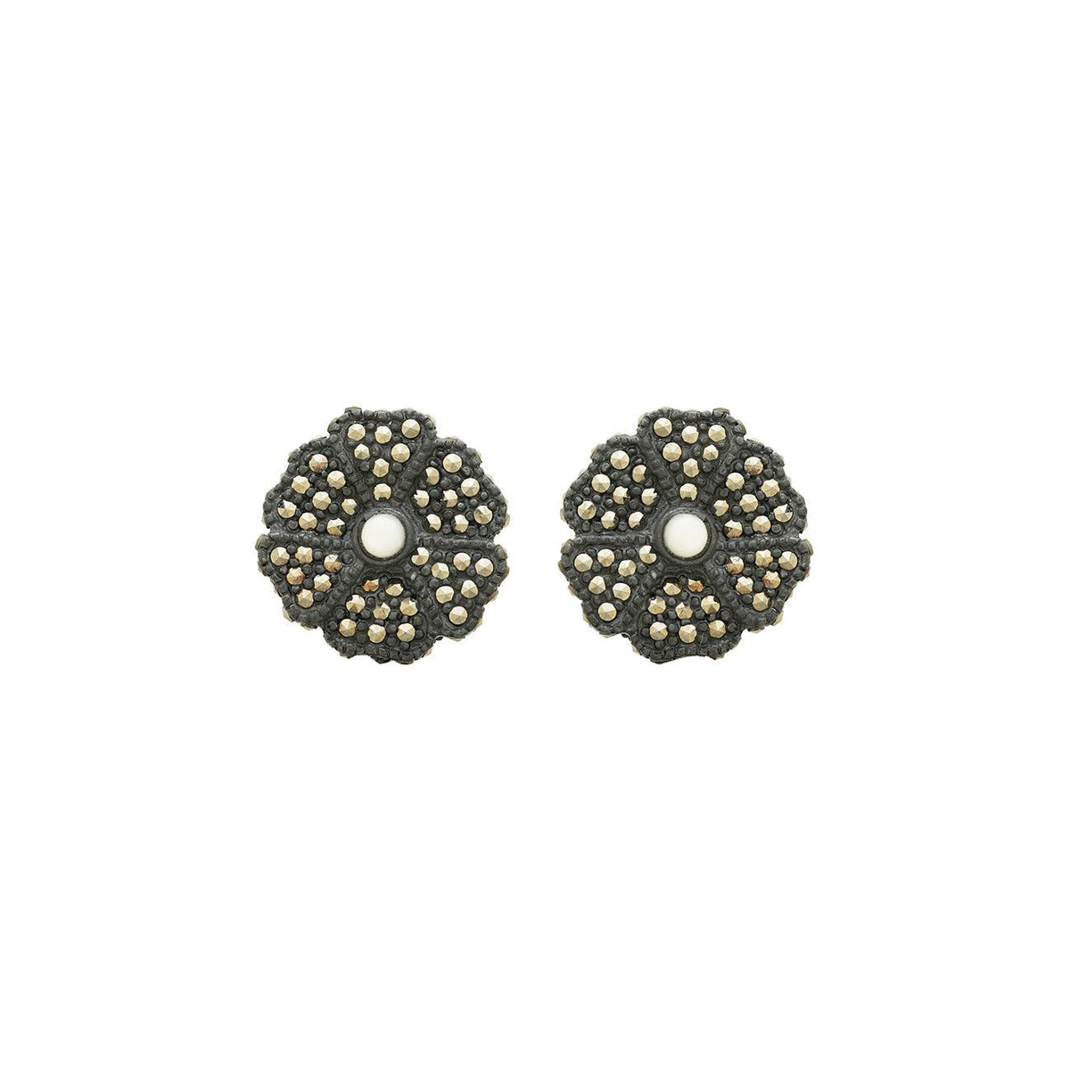 Arete flor Cosmos dorada personalizable Aretes de Joyería Regina Castillo