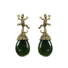 Arete lagartija salamandra + Drop hatty gold desmontable Arete + Drop de Joyería Regina Castillo