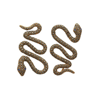 Arete víbora espiral XL Aretes de Joyería Regina Castillo